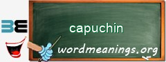 WordMeaning blackboard for capuchin